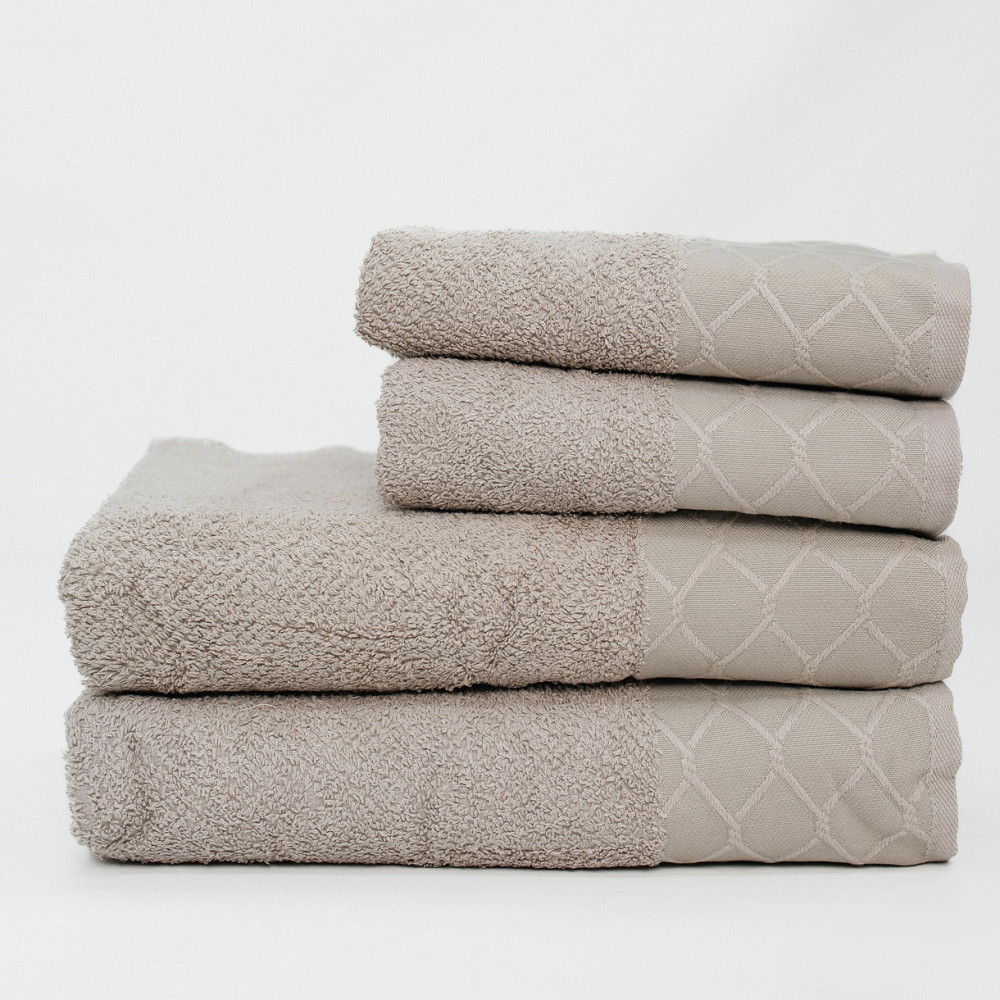 Набір Махрових рушників , Махра,Світло-Сірий, 50/90 та 70/140 Київ - фото 1