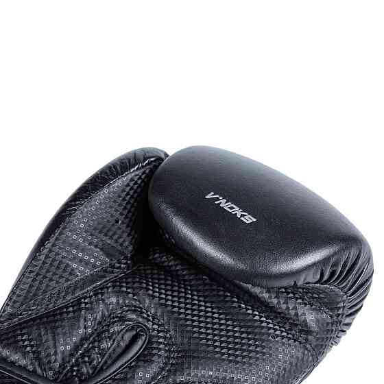 Боксерські рукавички для боксу та єдиноборств чорні на липучці натуральна шкіра 10 унцій V`Noks Optima Київ