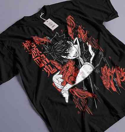 Футболка для мальчика аниме Тоуген Анки Ікхиносе Схики оверсайз (рост от 165 до 180 ) Черний AnimeJ0852m Днепр
