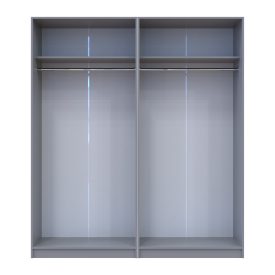 Шкаф для одежды Doros Промо Серый 2+2 ДСП 180х48х204 DRS-011630 (80737766) Львов