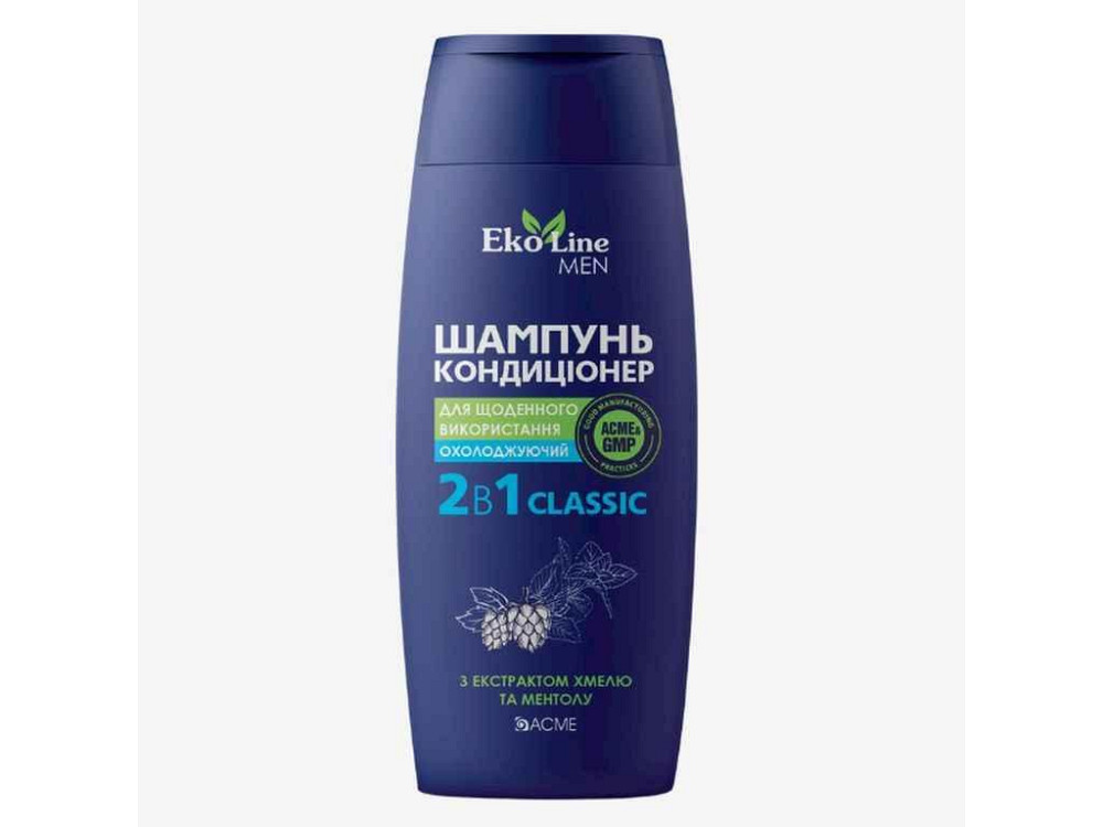 Шампунь-кондиціонер 400мл 2в1 MEN Classic ТМ EKOLINE Solmir Київ - фото 1