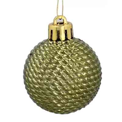 Елочная игрушка Chomik пластикові кульки компл. 31шт, 3см, оливкові (5900779877160_3) Винница