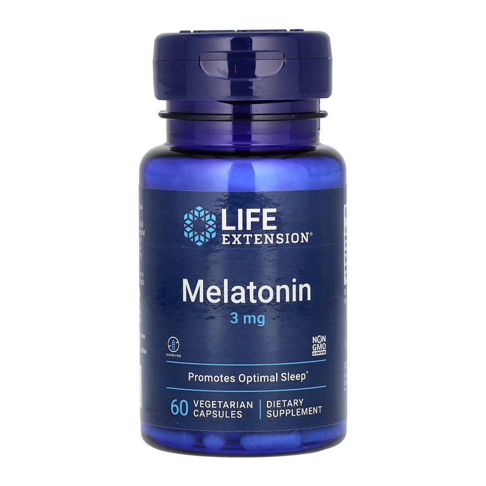 Мелатонін Life Extension Melatonin 3 мг 60 капсул Київ - фото 1