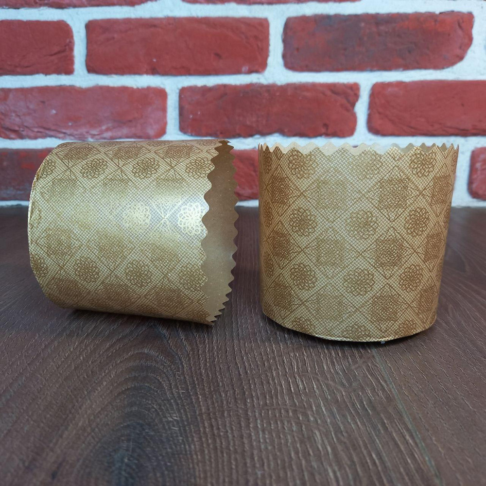 Форма для пасок 250 г d90×h80 мм коричнева Серія №5, паперова, 50 шт для великодньої випічки Харків - фото 2