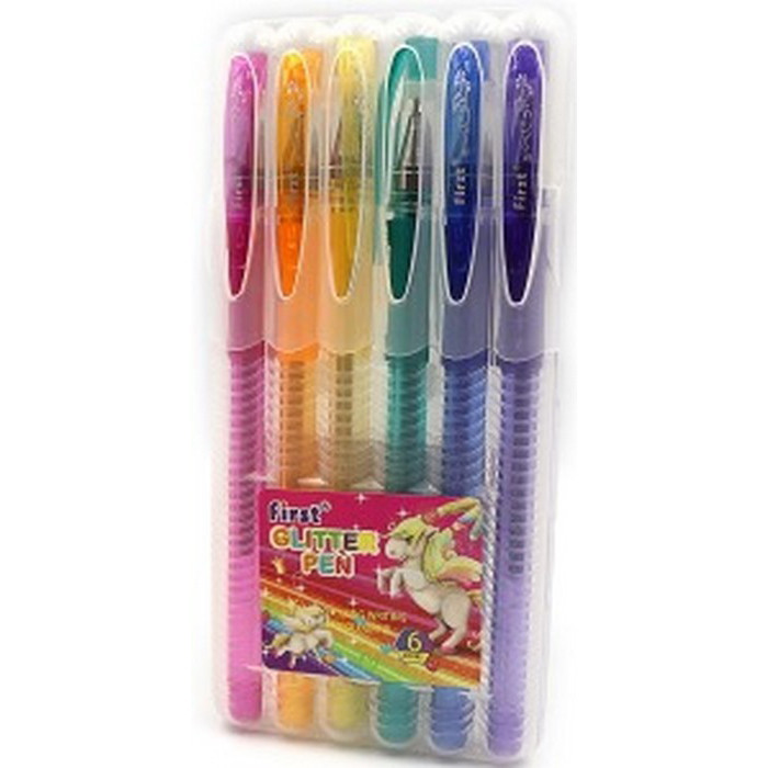 Набір гелевих ручок Glitter6 9838-6, 6 кольорів Вінниця - фото 1