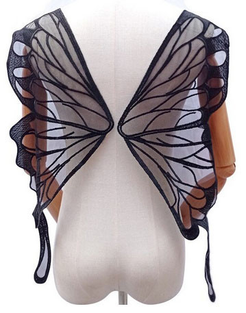 Нашивка на платье аппликация черная Бабочка Киев - изображение 1