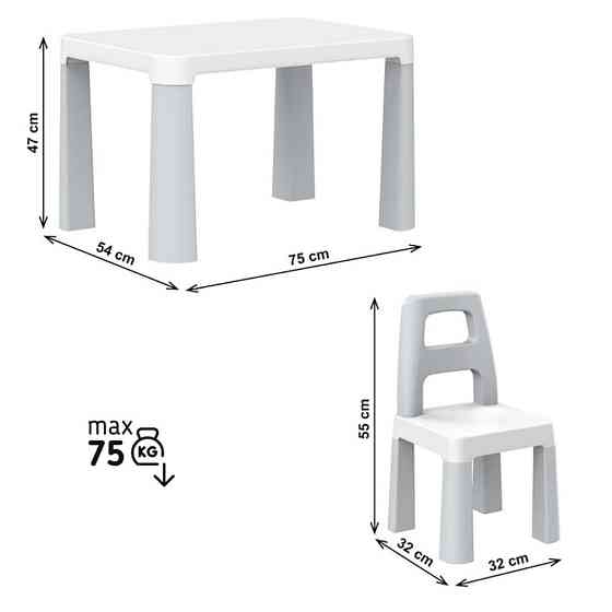 Детский стол с двумя стульями ТехноК 0150TXK светло-серый Винница