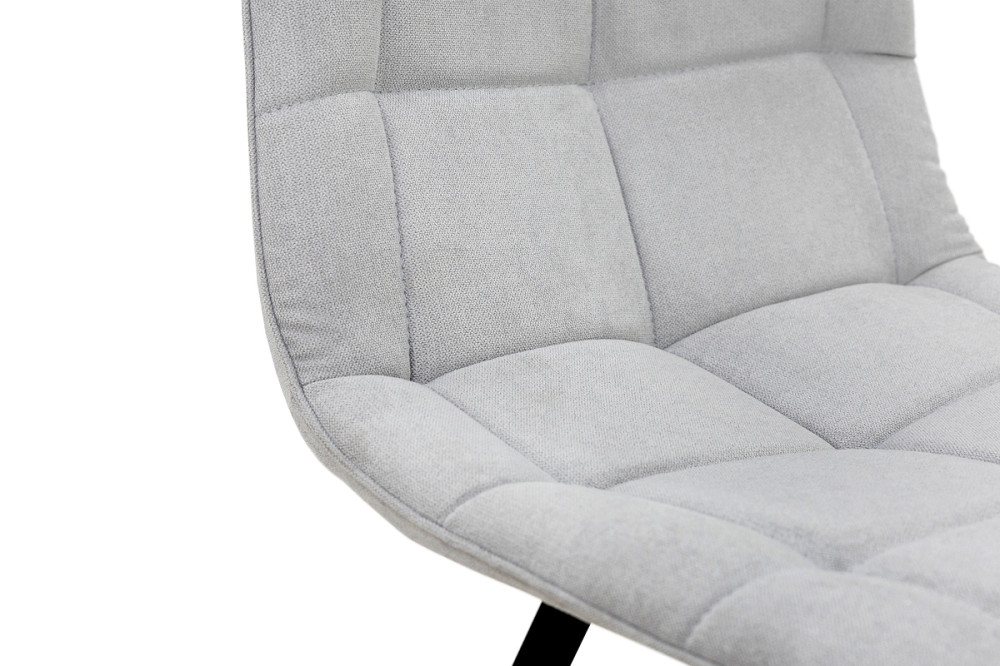 Стілець Софт, метал чорний/ тканина світло сіра Київ - фото 6