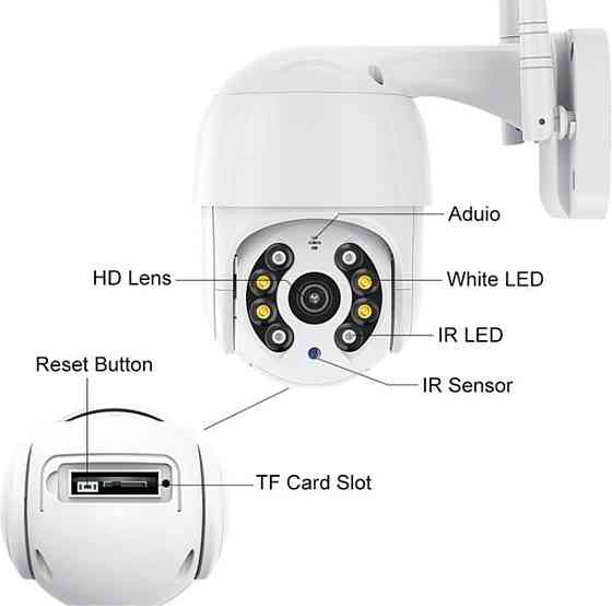 Вулична бездротова зовнішня Wi-Fi Камера 1080p Харків