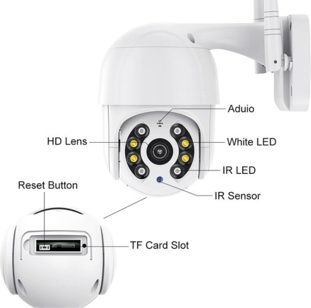 Вулична бездротова зовнішня Wi-Fi Камера 1080p Харків - фото 5