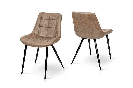 Стілець Крокус чорний / мікрофібра капучіно Київ