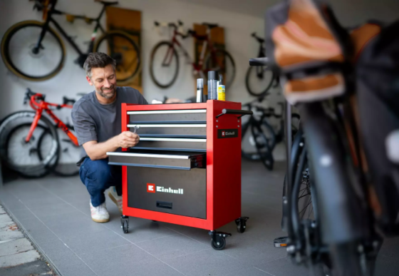 Інструментальний візок для інструментів на колесах 5 секцій Einhell TC-TW 100 ящик для інструментів (4510170) Київ