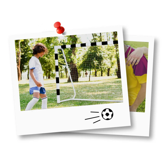 Врата футбольные Neo-Sport NS-464 180 x 120 x 60 см, черно-белые Киев