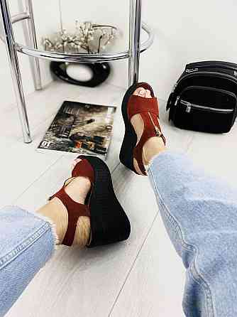 Injers Босоніжки жіночі INJERS 423 червоні (літо, замша натуральна) (918) Коломыя