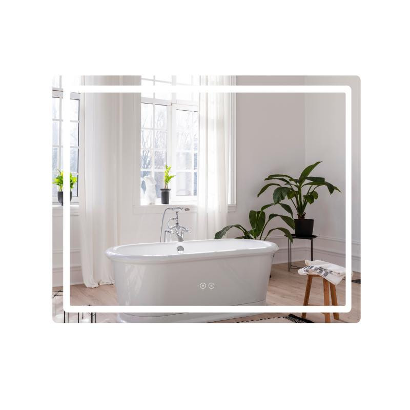 Зеркало прямоугольное сенсорное для ванны Qtap Mideya (MI2) 1000х800 с LED-подсветкой Touch с антизапотеванием Харьков - изображение 1