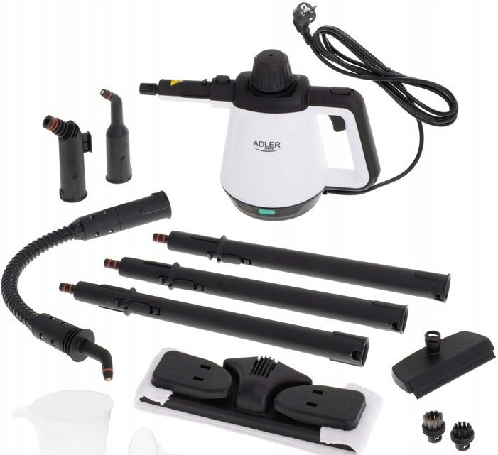 Многофункциональный Ручной Пароочиститель 450 мл (13 насадок) пар 44 г/мин Adler AD 7038 ,мощность 2000 Вт Нововолынск - изображение 2