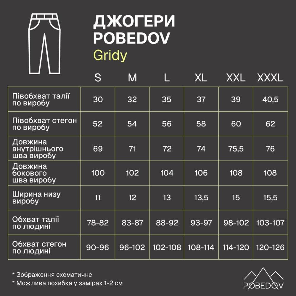 Джогери Pobedov Gridy Темно-сірий S PNjo3 175Sdge Київ - фото 3