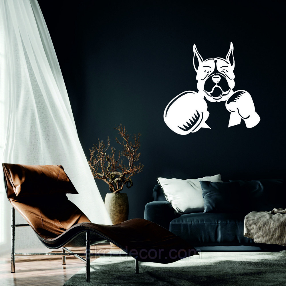 Декоративное настенное Панно «Боксер», Декор на стену 70*67 см, Белый Киев - изображение 1