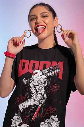 Футболка з аніме принтом Ог Д М Слайер оверсайз (S/M/L) Чорний AnimeJ0859 Дніпро