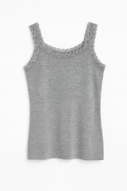 Майка женская с камнями one size серый Киев - изображение 4