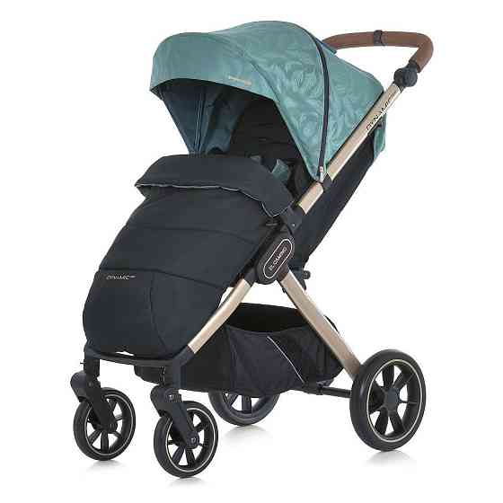 Коляска дитяча EL CAMINO DYNAMIC PRO Special Mint прогулянкова з чохлом та дощовиком М'ятна з пір'ячками (ME 1053G-2) Чернігів