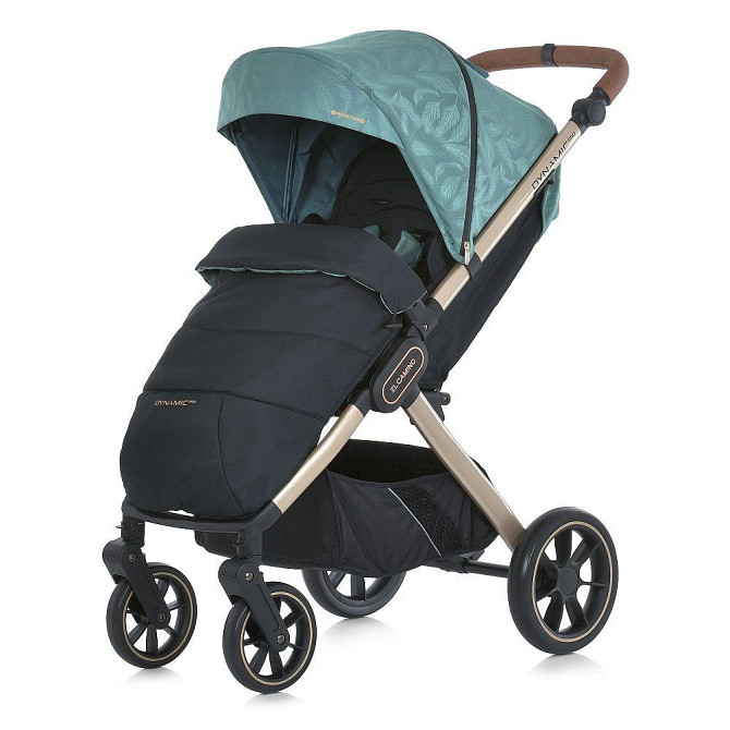 Коляска дитяча EL CAMINO DYNAMIC PRO Special Mint прогулянкова з чохлом та дощовиком М'ятна з пір'ячками (ME 1053G-2) Чернігів - фото 2