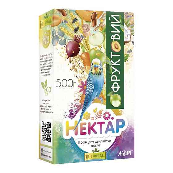 Фруктовий корм Нектар для хвилястих папуг 500 г, Лорі Вінниця