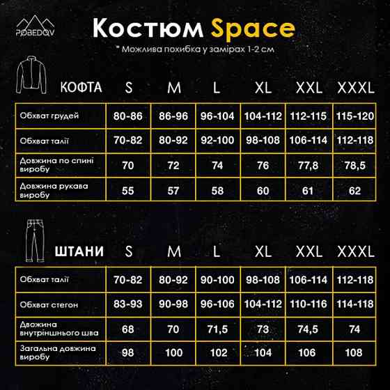 Темно-сірий спортивний чоловічий костюм осінь/зима Pobedov Space. Сірий спортивний костюм. Київ