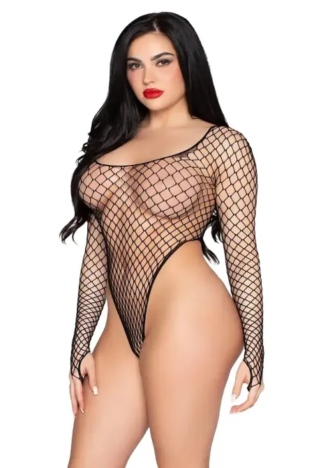 Боди Leg Avenue High-Cut Industrial Net Bodysuit One Size Black Львов - изображение 1