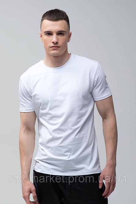 Футболка базова Ray Premium Fit чоловіча біла (U0102-White) XL Київ - фото 2