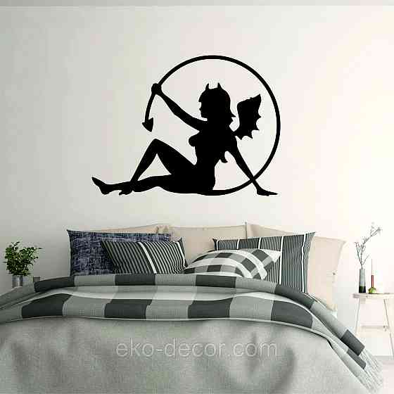 Декоративное настенное Панно «Дьяволица», Декор на стену 90*67 см, Черный Киев