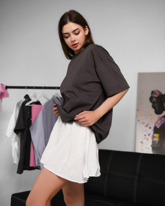 Футболка сіра стрази ВТ6336 Одеса - фото 4