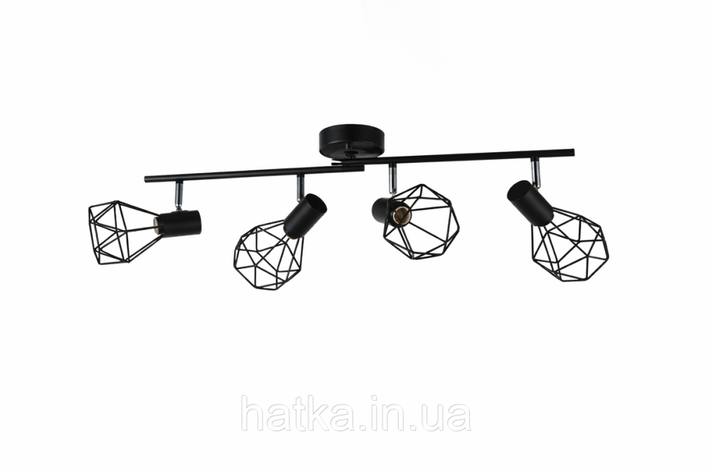 Потолочная люстра на 4 плафона VALESO CD507-4 современная для гостиной и спальни черная Киев - изображение 3