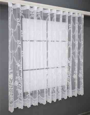 Тюль жакард VR-Textil № 1321т Арка на кухню колір білий 400х150 см (53-0047) Київ