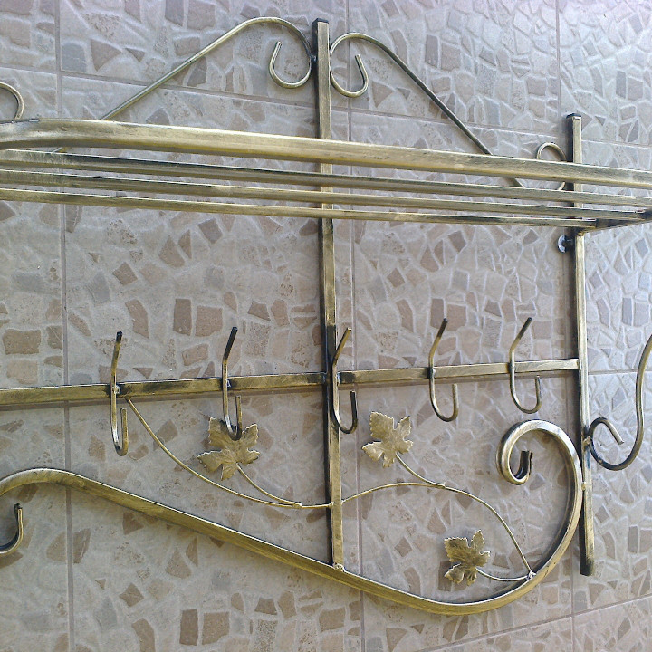 Вішалка кована настінна «Профіль середній» (M-029) для одягу Київ - фото 1