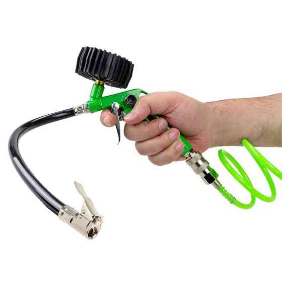 Фарборозпилювач H-827-2V з верхнім пластиковим бачком 600 мл у комплекті з аксесуарами, набір 5 пр. ROCKFORCE Одеса