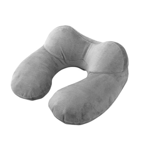 Надувна подушка дорожня U-подібна з підголовником, оксамит Вінниця - фото 2