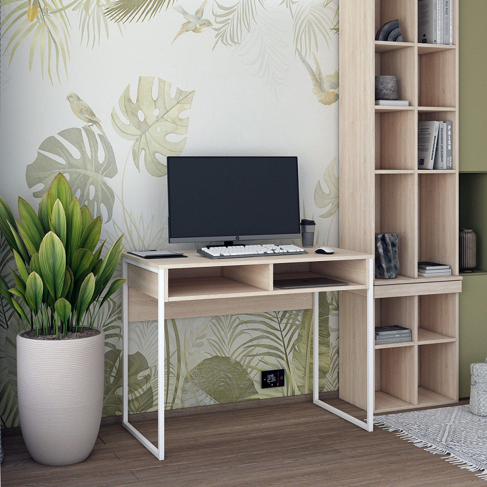 Стол письменный с полкой Doros Барт 100х55х78,1 см Дуб сонома (DRS-011429) Львов - изображение 1