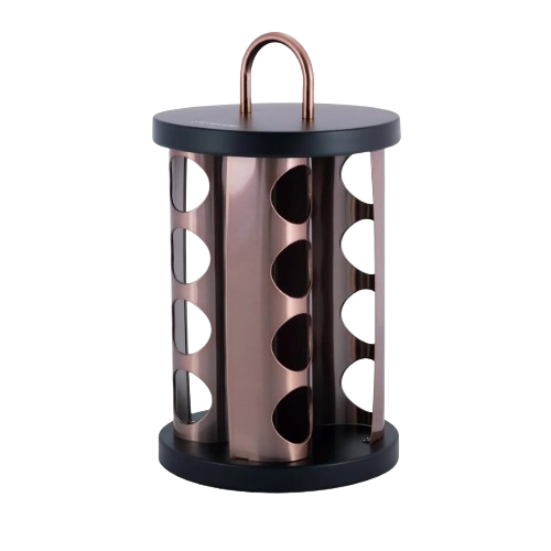 Набір для спецій 16шт на круглій підставці чорний/мідний KAMILLE 7041 Житомир