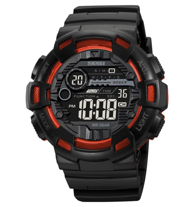 Годинник чоловічий спортивний наручний Skmei 2110 (Чорний з помаранчевим) Вінниця - фото 1