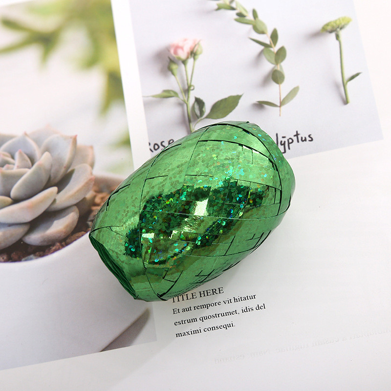 Лента для шариков с голограммой 5 мм на 10 м зеленый Киев - изображение 1