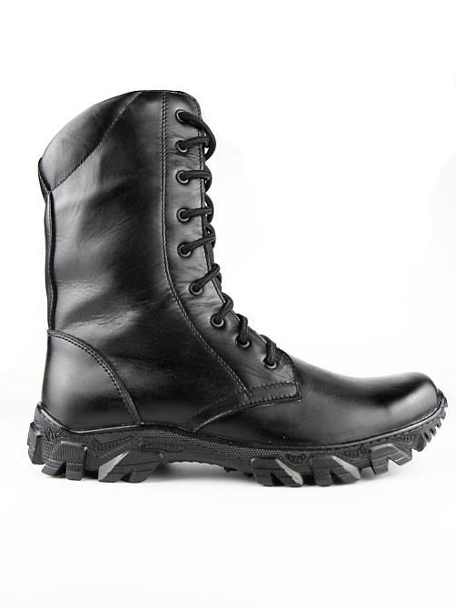 Мужские военные кожаные берцы демисезонные черные, тактические качественные кожаные берцы весна осень Львов - изображение 6