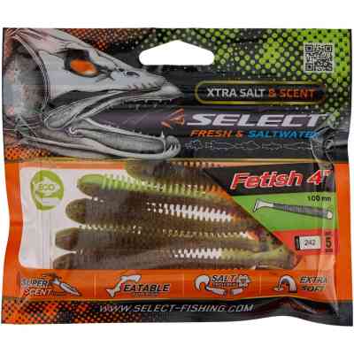 Силикон рыболовный Select Fetish 4" 242 (5 шт/уп) (1870.71.66) Винница