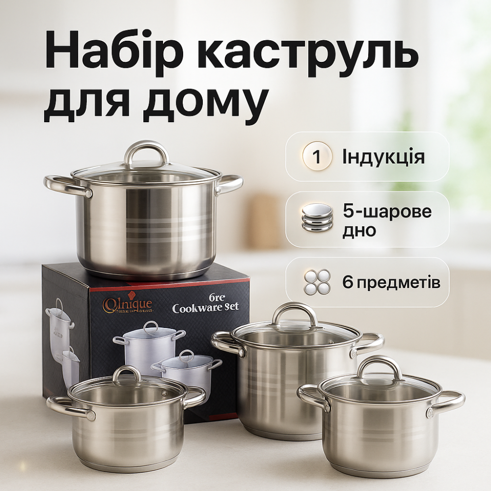Качественная посуда кастрюли, Качественная кухонная кастрюля, Набор посуды для электрических плит LF-82 Львов - изображение 16