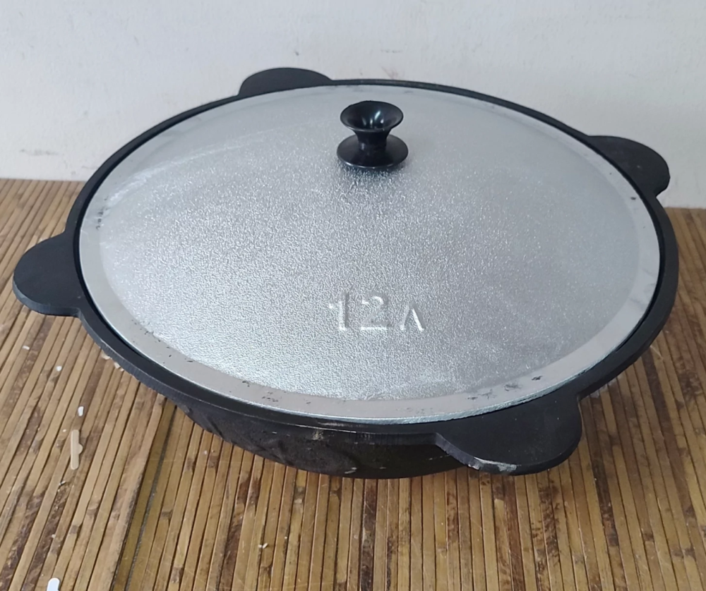 Казан чугунный узбекский 12л с плоским дном и алюминиевой крышкой Киев - изображение 4