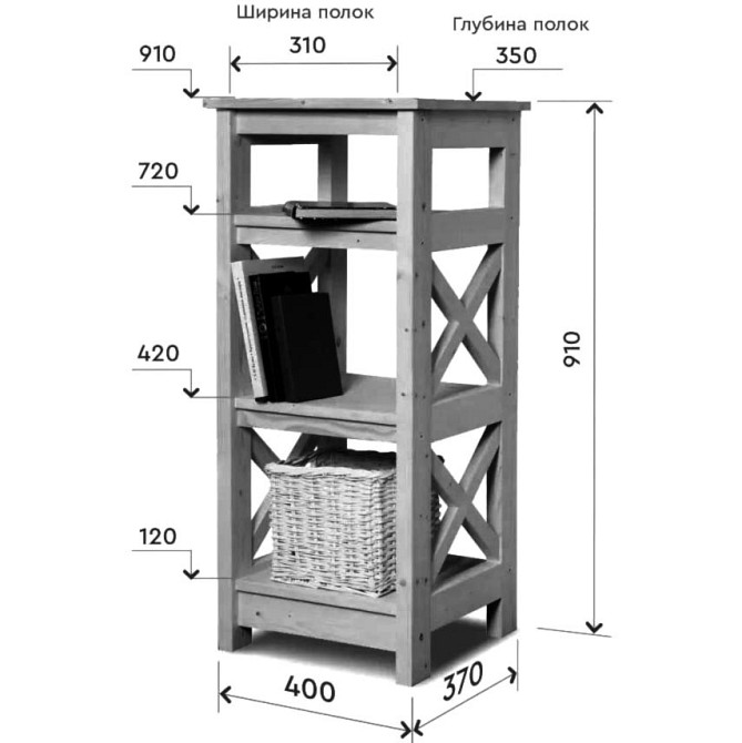Стелаж кухонний "Трасел 440" каррі Миколаїв - фото 2