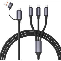 Дата кабель USB-C + USB A to Lightning + Micro 5P + USB-C 1.5m Cablexpert (CC-USB2S-ACM31-1.5M) Киев - изображение 1