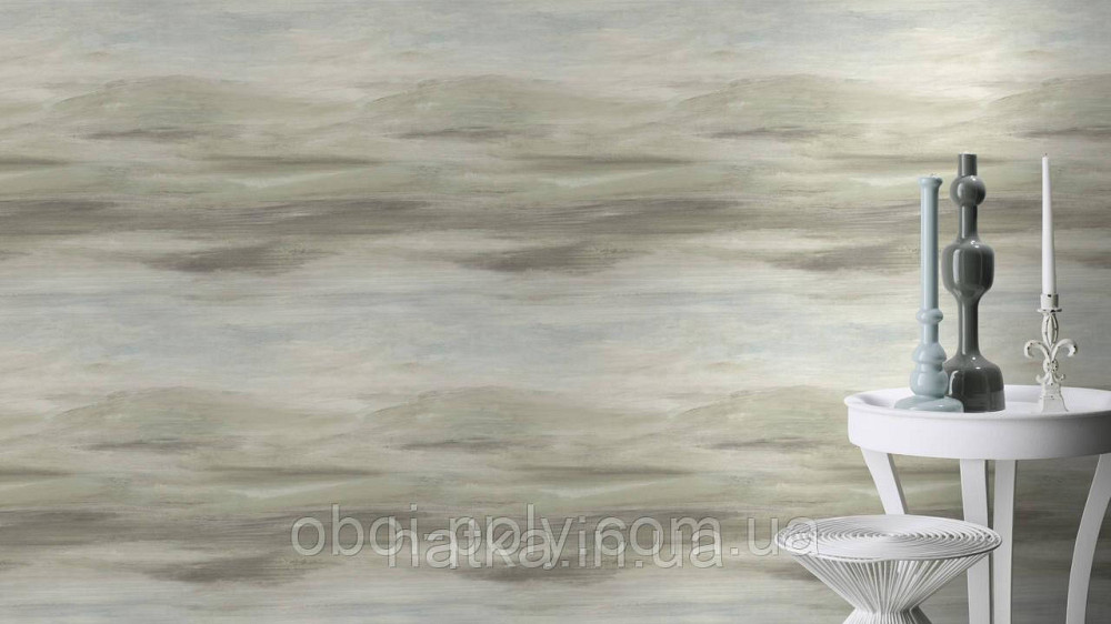 Шпалери метрові вінілові на флізеліні Rasch Clas абстракція хвилі хмари бірюзові чорні Київ - фото 3