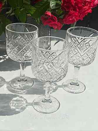 Набір келихів для вина коктейлю 6 шт "Мальбек" 430 мл 9х19 см товсте скло прозоре Київ