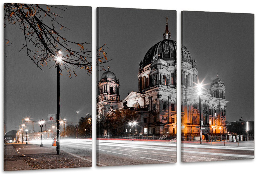 Модульна картина у вітальню/ спальню  Вечірнє місто   ART-294_3A Київ - фото 1